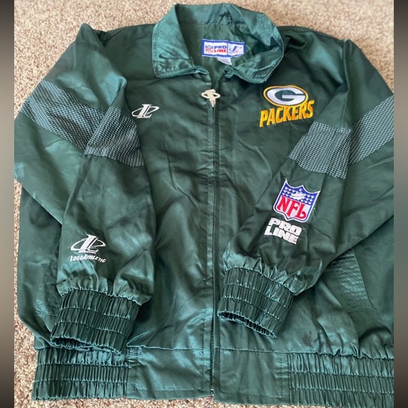 Logo Athletic Jackets & Coats Vintage Logo Athletic Green Bay Packers Embroidered Jacket